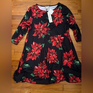 Yelete poinsettia dress NWT XL